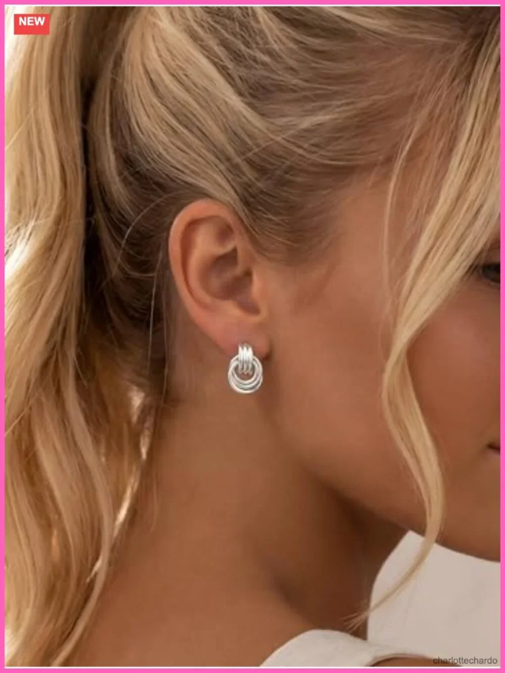 Gold Plated Chunky Dangle Stud Earrings Knot Claw Tarnish Free Women